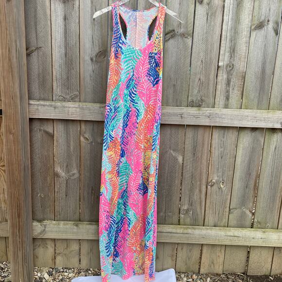 Lilly Pulitzer Dress Betty Maxi Electric Feel Sleeveless Scoop Neck Racerback XS - Picture 3 of 11